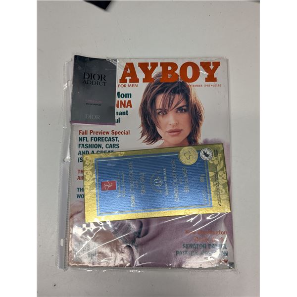 Play Boy Magazine w/ Dark Cholate Bar and Sample Perfume Scent (Sept 1998)