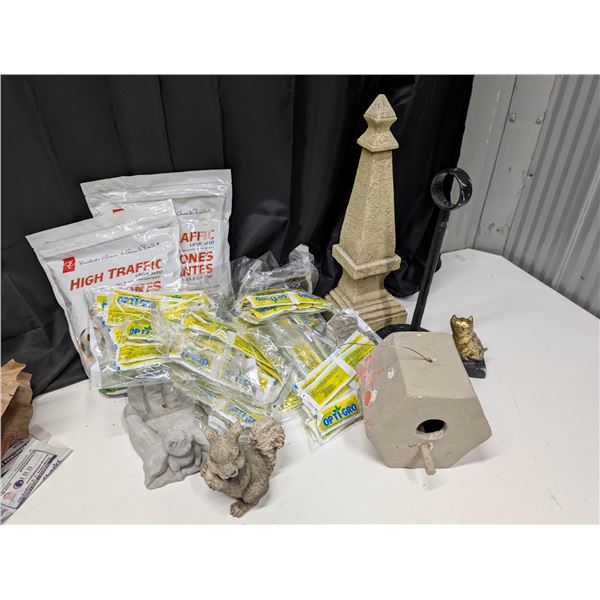Lot of Misc. Garden Related Items (Lawn Seeds, Garden Decor, and etc.)