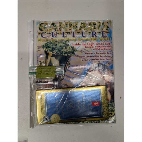 Cannabis Culture Marijuana Magazine w/ Seeds and Chocolate Bar