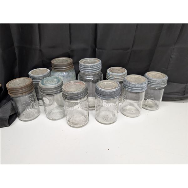 Lot of Vintage Jars/Vintage Lids as Shown