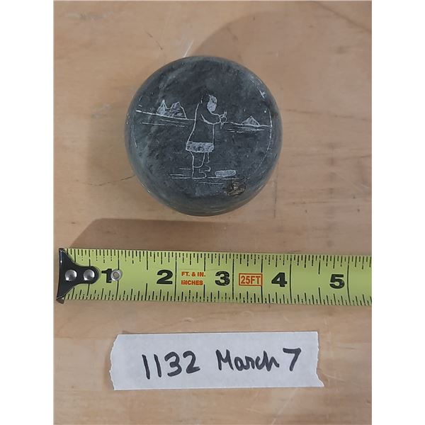 Soapstone Dish WIth Lid.