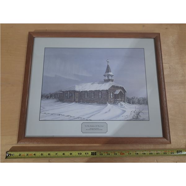 “In the Shadow of the Cross” (17” x 21”) by Scrimshaw