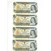 Image 1 : (4) 1973 Bank of Canada One Dollars In Sequence - (Uncirculated)