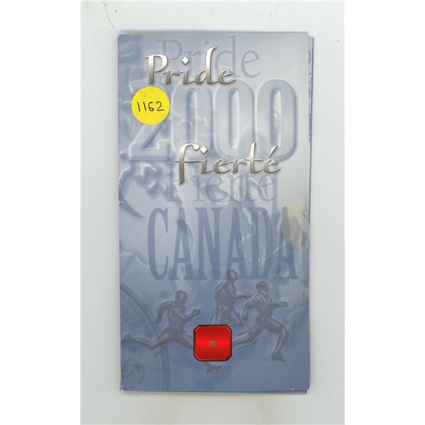 2000 Canadian 25-cent "Pride" Millennium Series coloured coin.