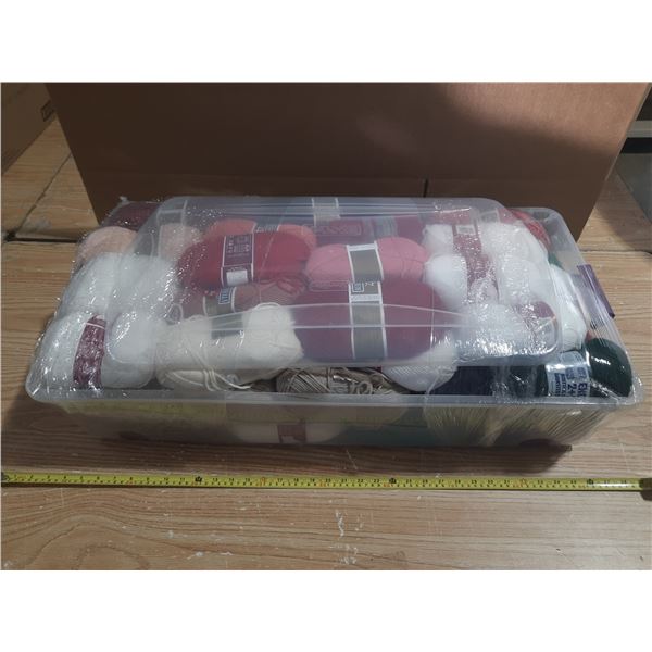 Large Tote of Wools. (Tote Size 34" X 17" X 7")