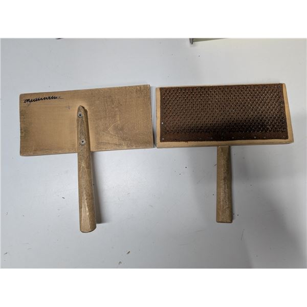 (2) Vintage Horse Brushes