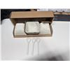 Image 2 : 6 Pc Marble Porcelain Serving set w/ original Box (NEW)