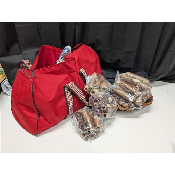 Duffle Bag Full of Storage Household Jars and etc.