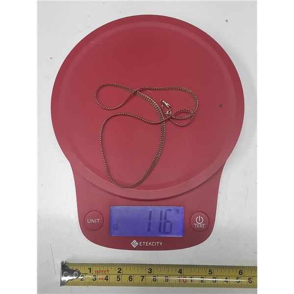 Gold Necklace. (Weight - 11.6g) - Marked 10 KT.- unverifed