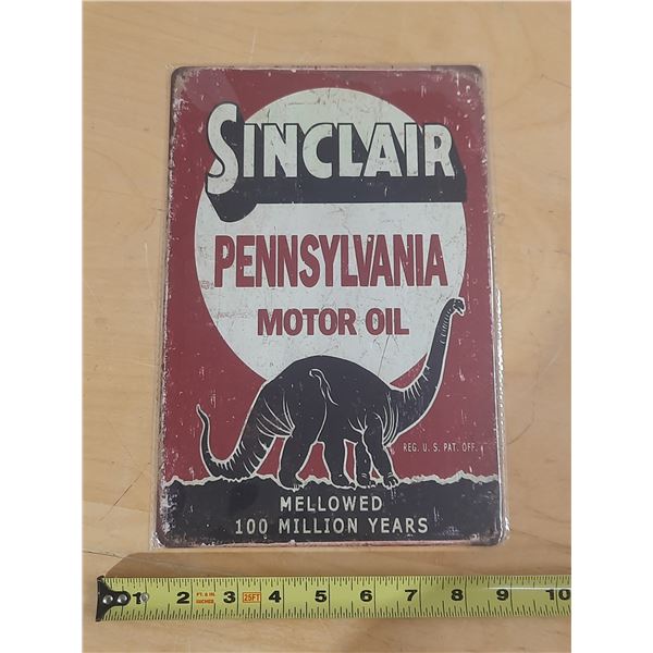 Sinclair Pennysylvania Motar Oil Metal Sign.