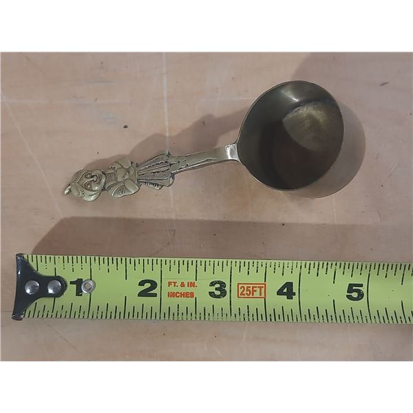 Vintage Brass Nabob Coffee Advertising Spoon Featuring the Company's Genie Mascot.