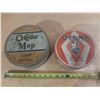 Image 1 : (2) Vintage O-Cedar Mop Polish Empty Tins.