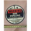 Image 1 : Warning Gas Pipeline Porcelain Metal Sign.