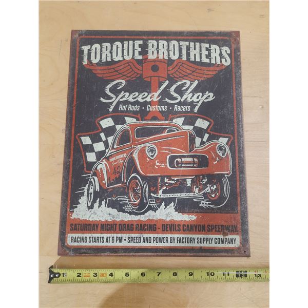 Torque Brothers Metal Sign. (Repo)