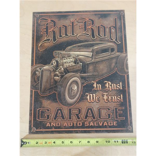 Rat Rod Garage Metal Sign. (Repo)