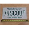 Image 1 : Saskatchewan Scout Licence Plate.