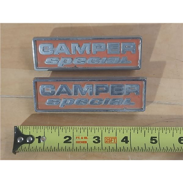 Vintage "Camper Special" Emblems.