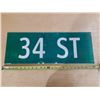 Image 1 : 34 ST Metal Sign.