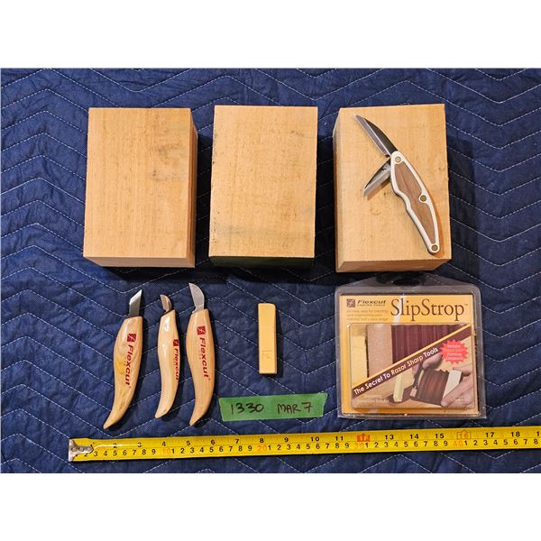 Carving Tools, Balsa Wood, Strop Set