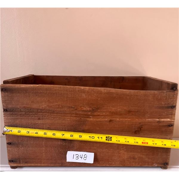 Vintage BC apple crate with miscellaneous books