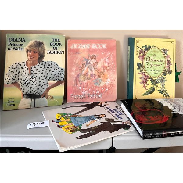 Princess Diana Bookm Judy Garlard paper dolls (in tact), puzzle book, etc