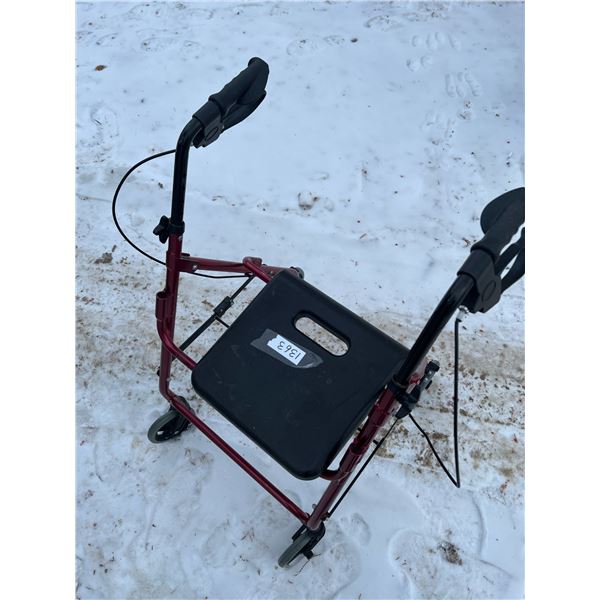 Folding Walker-  red, excellent condion