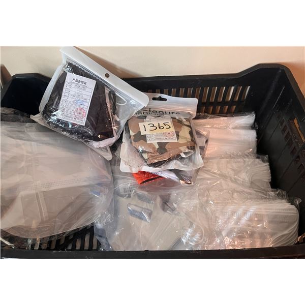 Fashion Masks, Face Covers, etc (with bin)