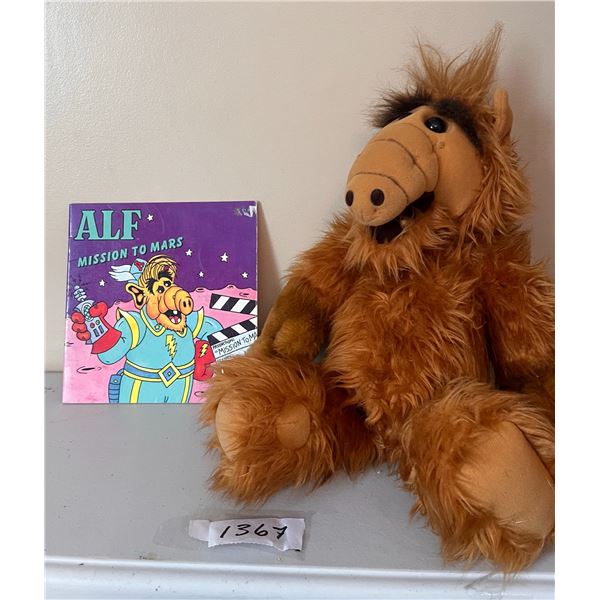 Alf, 1980s original tv show plush and book