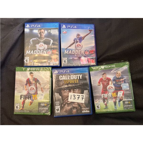 Xbox One Fifa (2), PS4 Games (3) Call of Duty, Madden