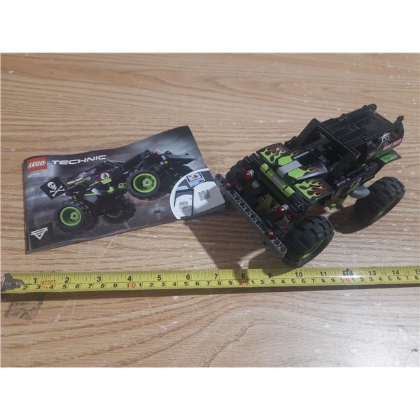 Green Monster Truck Lego with Instreuctions. (Working)