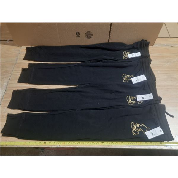 (4) Mickey Mouse Black Leggings - Size L  - Height/Length 36" (New)
