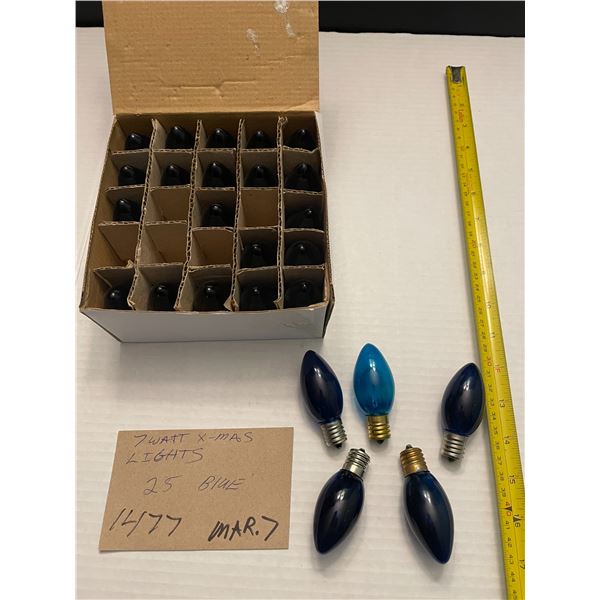 7 watt Christmas lights - 25 blue