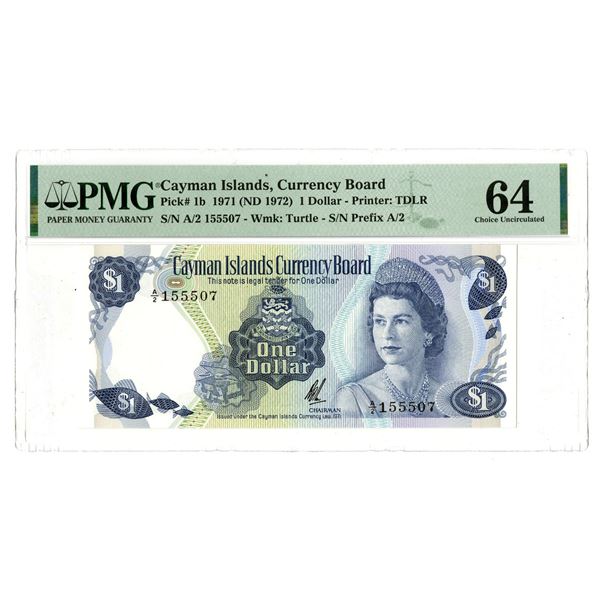 Cayman Islands. Cayman Islands Currency Boards, 1971 (ND 1972), Issued Banknote.