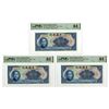 Image 1 : China. Bank of China, 1940, Issued Sequential Banknote Trio.