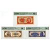 Image 1 : China. Central Bank of China, 1936 to 1949, Issued Banknote Trio.