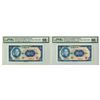 Image 1 : China. Central Bank of China, 1941, Sequential Issued Banknote Pair.