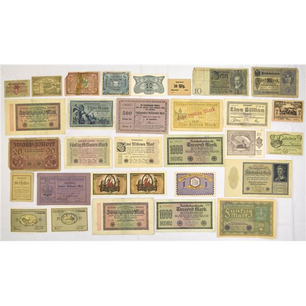 Germany. German Notgeld and Inflation Era Banknotes, 1914 to 1947.
