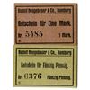 Image 1 : Germany. Rudolf Neugebauer & Co. (Hamburg). ND (ca. 1920s). Lot of 2 Issued Banknotes.