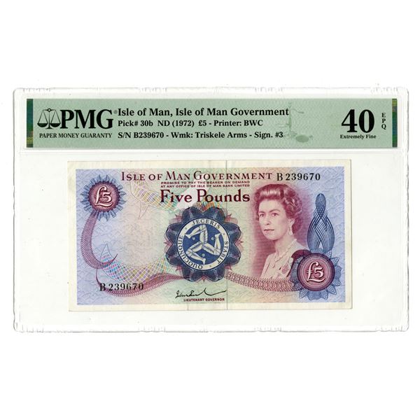 Isle of Man. Isle of Man Government, ND (1972), Issued Banknote.