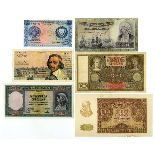European Banknote Collection 1939 to 1964
