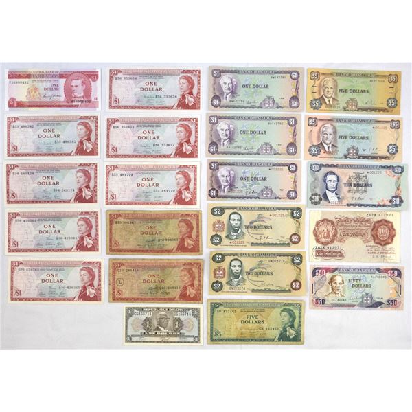 Caribbean and British Issued Banknote Assortment, ND (1955-60) to 1988.