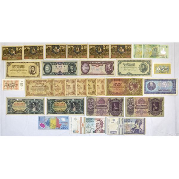 Eastern European Banknotes and Eisenach Notgeld Set, 1921 to 2005.