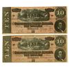 Image 1 : VA. Confederate States of America, 1864, Issued Banknote Pair.