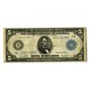 Image 1 : U.S.,  F.R.N., $5, Series of 1914, Issued Banknote.