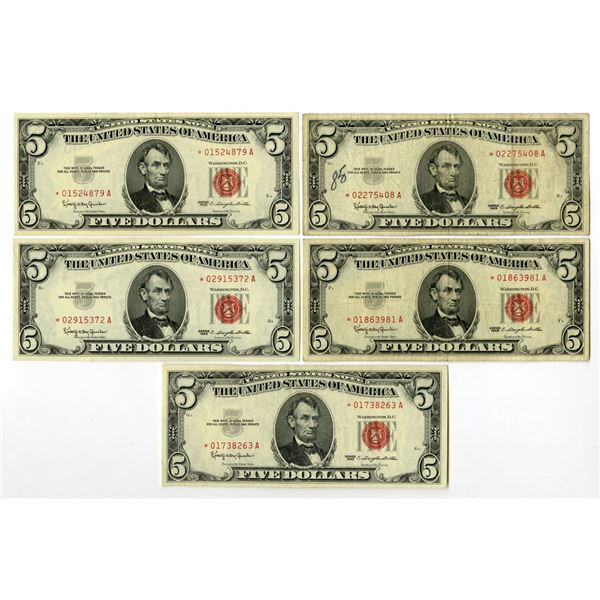 U. S. Legal Tender Notes, $5, Series 1963, Fr.# 1536*, Replacement Note Group.