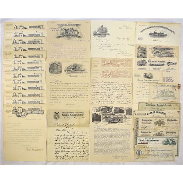 Illustrated Letterheads, Checks, Invoices, and Commercial Correspondence, ca. 1870-1920s