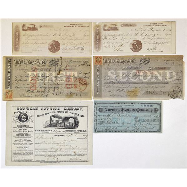 CA. NY. American Express & Wells Fargo Financial Documents including A Daniel Butterfield Autographe