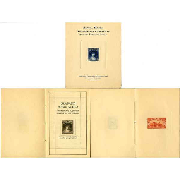 NY. ABNC, Advertising Booklets, Presentation Folders and Color Sample Related Philatelic Brochure Tr