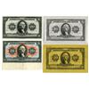Image 1 : NY. ABNC, Specimen Advertising Note Quartet with matching designs with Washington in Middle, but in 