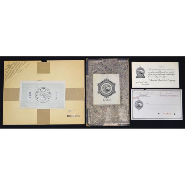 NY. ABNC, Specimen Labels, Book Plate, and, Collateral Items, ca. 1890-1920s.